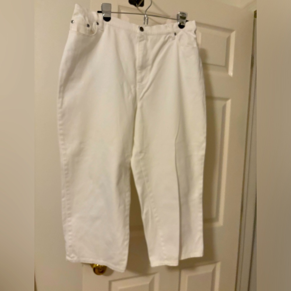 QF elastic back capris